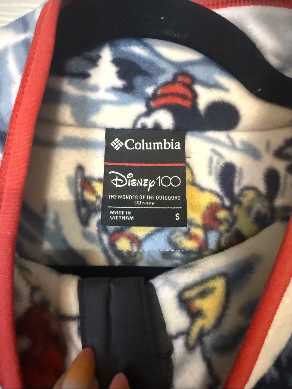 COLUMBIA DISNEY 100 HALF SNAP FLEECE SMALL - Picture 3 of 4